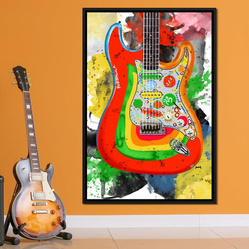 Electric Guitar Music Room Painting Art V1 Canvas Prints Wall Art, Hom –  UnixCanvas