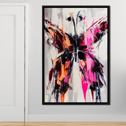 Orange & Pink Butterfly - NicheCanvas