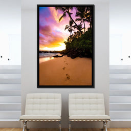 Footprints in the Sand - Lucas Moore - NicheCanvas