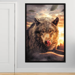 Wolf Sunset - Zenzdesign - NicheCanvas