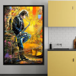 Man With Saxophone - NicheCanvas