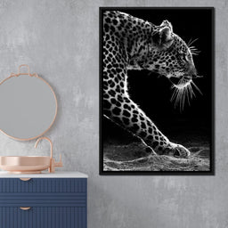 Black and white Leopard - NicheCanvas