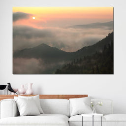 Fog over the Forest - NicheCanvas