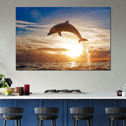 Leaping Dolphin - NicheCanvas