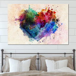 Heart Splash - NicheCanvas