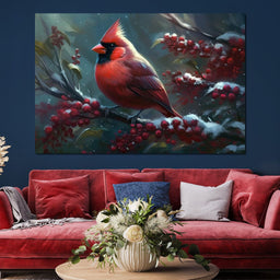 Winter Cardinal - Neal Hackett - NicheCanvas