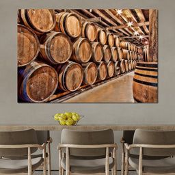 Oak Barrels - NicheCanvas