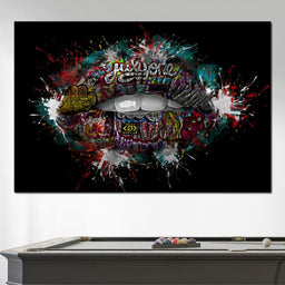 Graffiti Lips - Johanjjf - NicheCanvas