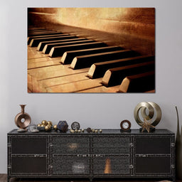 Vintage Piano Keys - NicheCanvas