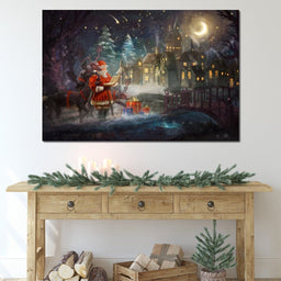 Santa Claus on Christmas Eve - NicheCanvas