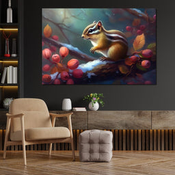 Winter Chipmunk - Neal Hackett - NicheCanvas