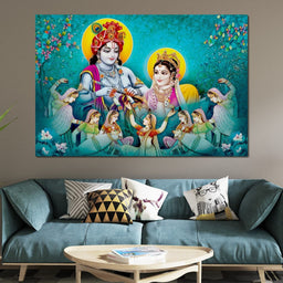 Lord Radha & Krishna Love Song - NicheCanvas