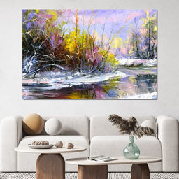 Winter Stream - NicheCanvas