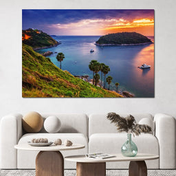 Boats Watching The Sunset - NicheCanvas