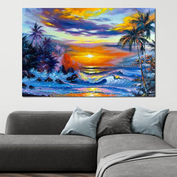 Hawaii Sunset - NicheCanvas