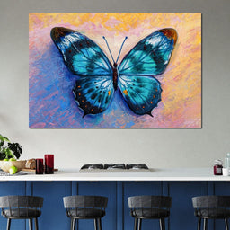 Light Blue Butterfly - NicheCanvas