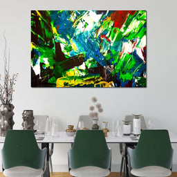 Abstract Emerald Splash - NicheCanvas