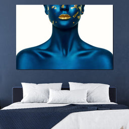 Blue Body Paint - NicheCanvas