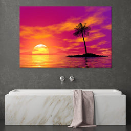 Sunset Island - NicheCanvas