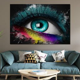 Colorful Eye Splash Art - Johanjjf - NicheCanvas