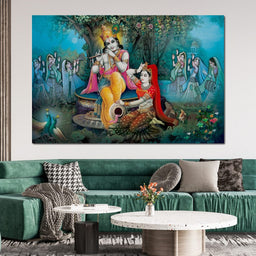 Radha & Krishna Love Tree - NicheCanvas