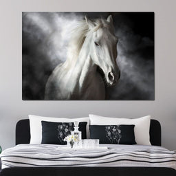 White Stallion - NicheCanvas