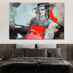 Lady in Red - NicheCanvas