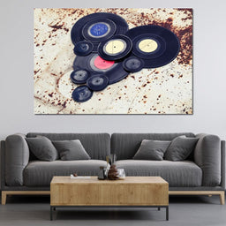 Heart Shaped Vinyl Records - NicheCanvas