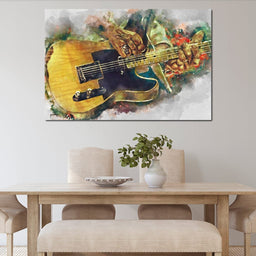 Keith Richards' Electric Guitar - Abraham Szomor - NicheCanvas