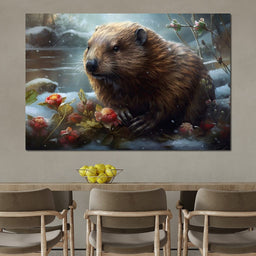 Winter Beaver - Neal Hackett - NicheCanvas