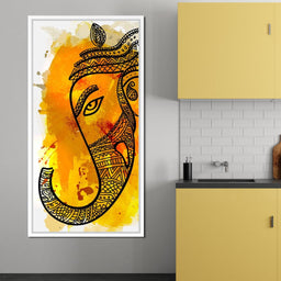 Lord Ganesha in Yellow - NicheCanvas