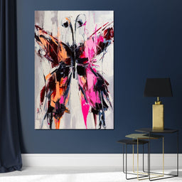 Orange & Pink Butterfly - NicheCanvas