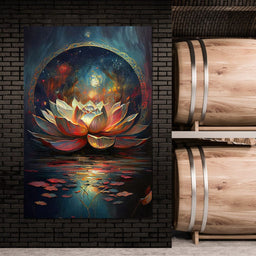 Midnight Lotus Flower - NicheCanvas