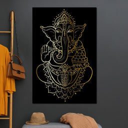 Golden Ganesha - NicheCanvas