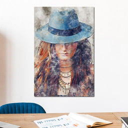 Girl in a Hat - Mateo - NicheCanvas
