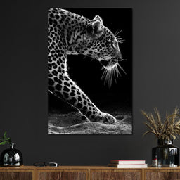 Black and white Leopard - NicheCanvas