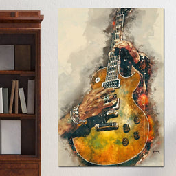 Slash's Electric Guitar - Abraham Szomor - NicheCanvas