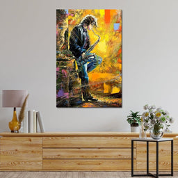 Man With Saxophone - NicheCanvas