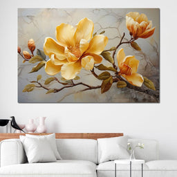 Yellow Magnolia Tree 3 - Wildrose Creations - NicheCanvas