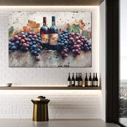 Wine & Grapes - NicheCanvas