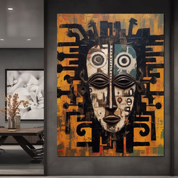 Tribal Mask 19 - Sakeem Gibbs - NicheCanvas