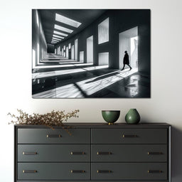 Shadowplay Geometric Solitude - NicheCanvas