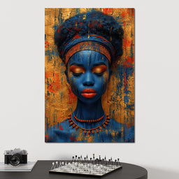 Sapphire Dreams Golden Peace - NicheCanvas