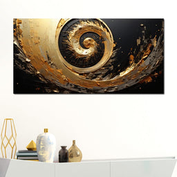 Abyssal Gold Vortex - Tanni Cylon - NicheCanvas
