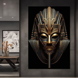 Regal Mask of the Golden Ruler - NicheCanvas