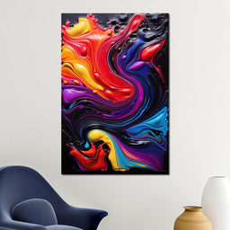 Twilight Abyss Energetic Pour - NicheCanvas