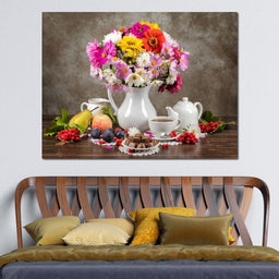 Flowers, Fruits, Chocolate & Coffee - NicheCanvas