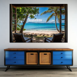 Tropical Serenity Window - NicheCanvas