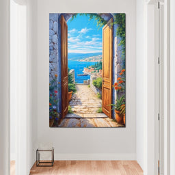Open Door to the Sea - NicheCanvas