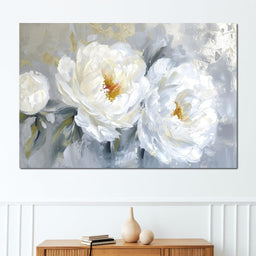 Golden Flecks on Petal Drifts - NicheCanvas